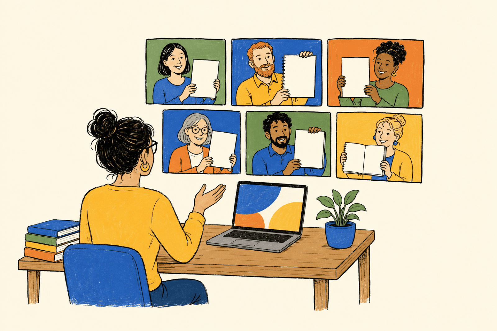 Docentes compartiendo prompts educativos en una red abierta